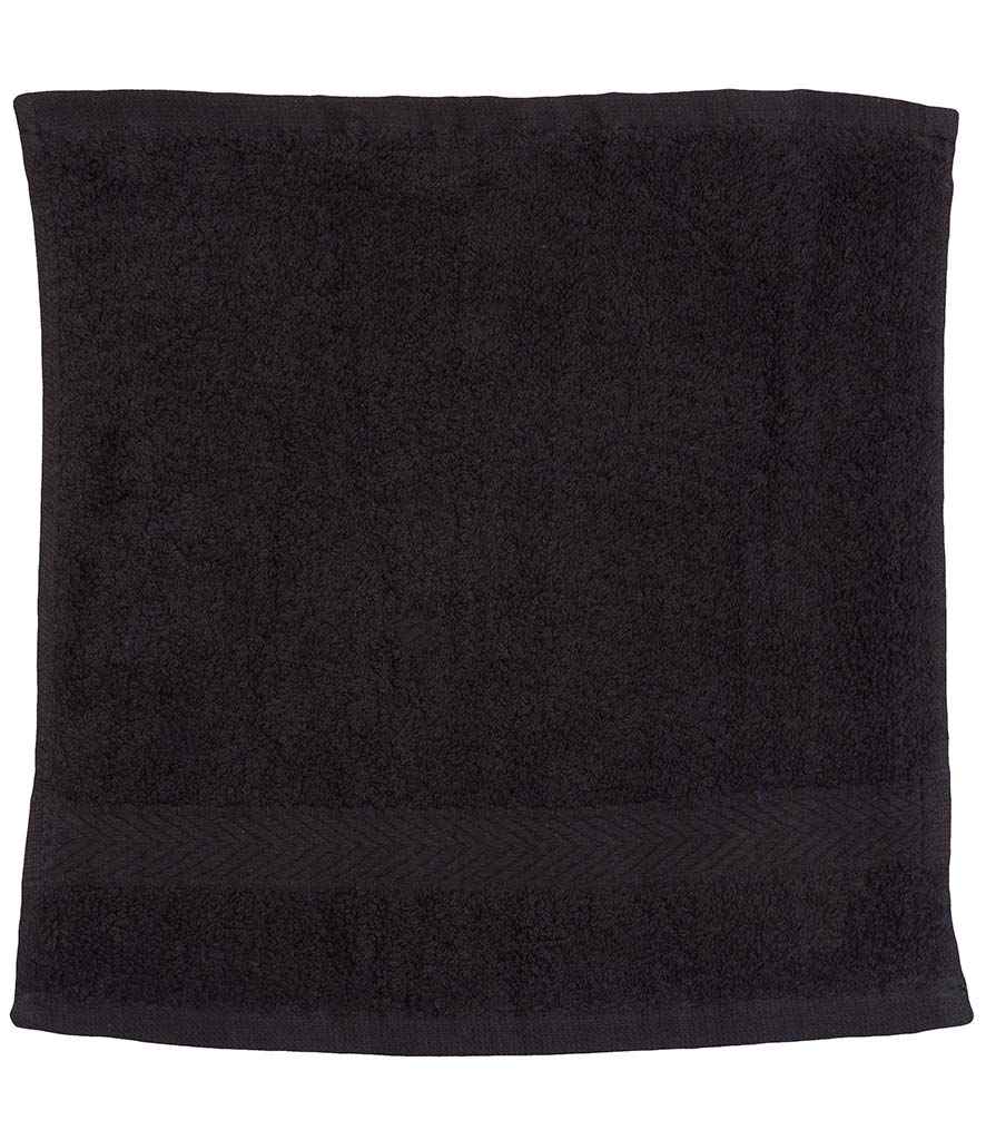 Towel City Luxury Face Cloth - Black