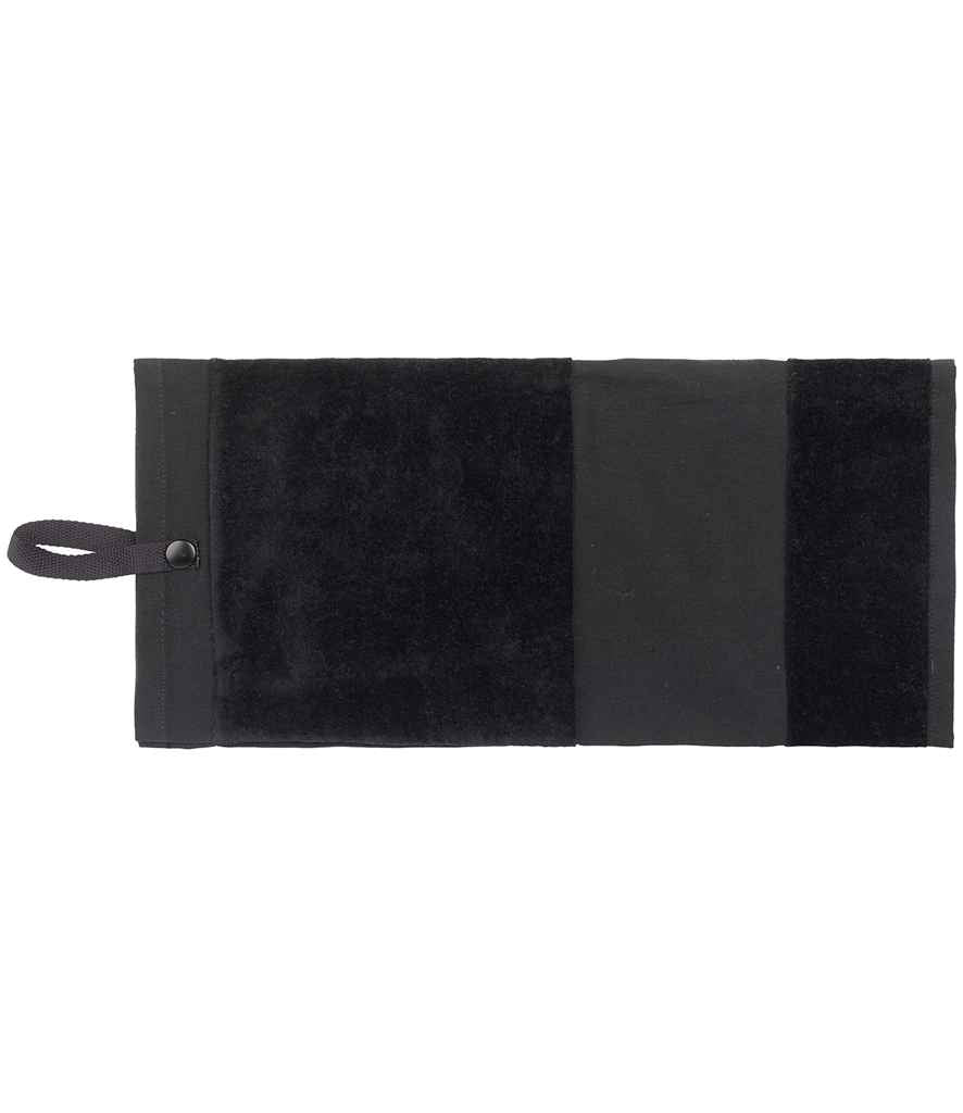Towel City Deluxe Velour Golf Towel - Black