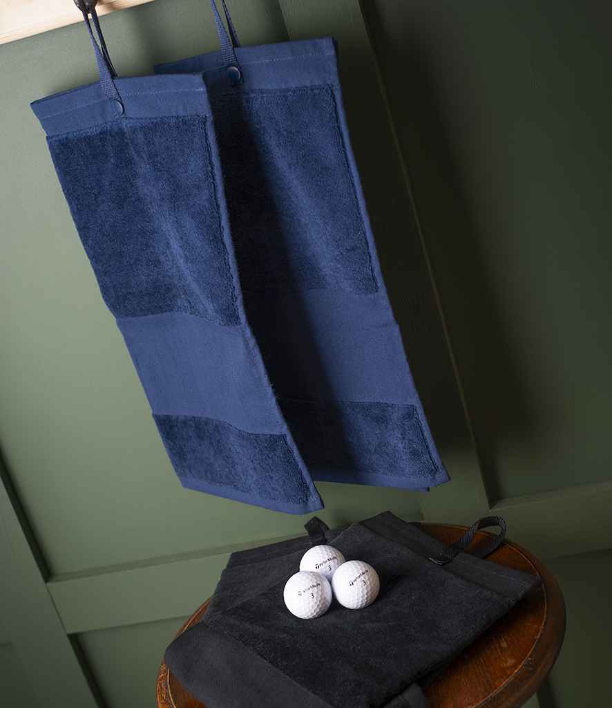 Towel City Deluxe Velour Golf Towel - Navy