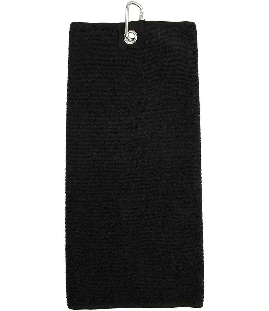 Towel City Microfibre Golf Towel - Black