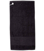 Towel City Printable Border Golf Towel - Black
