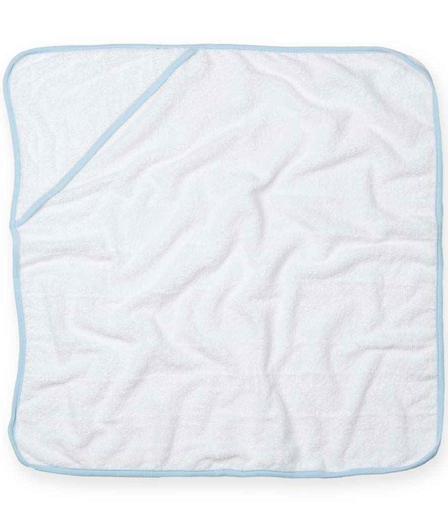 Towel City Babies Hooded Towel - White/Blue