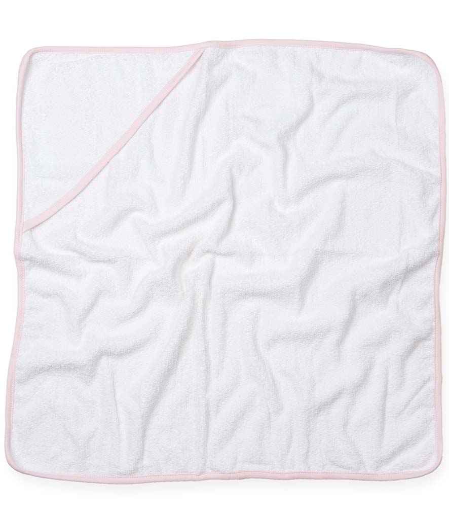 Towel City Babies Hooded Towel - White/Pink