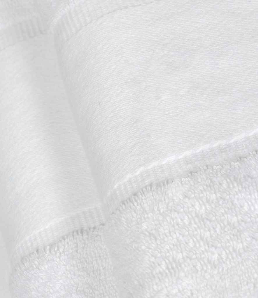 Towel City Organic Printable Border Hand Towel - White