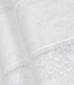 Towel City Organic Printable Border Hand Towel - White