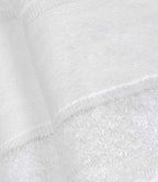 Towel City Organic Printable Border Guest Towel - White