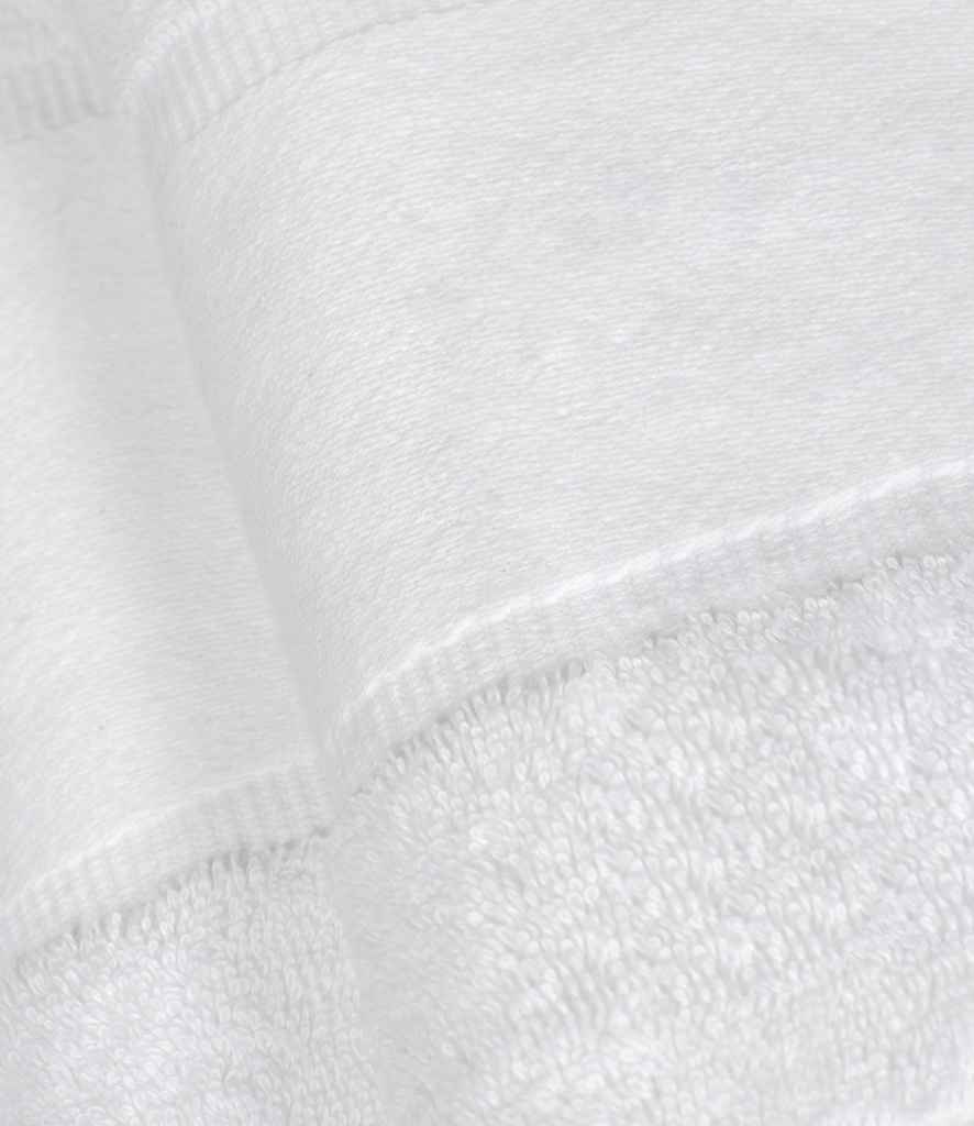 Towel City Organic Printable Border Guest Towel - White