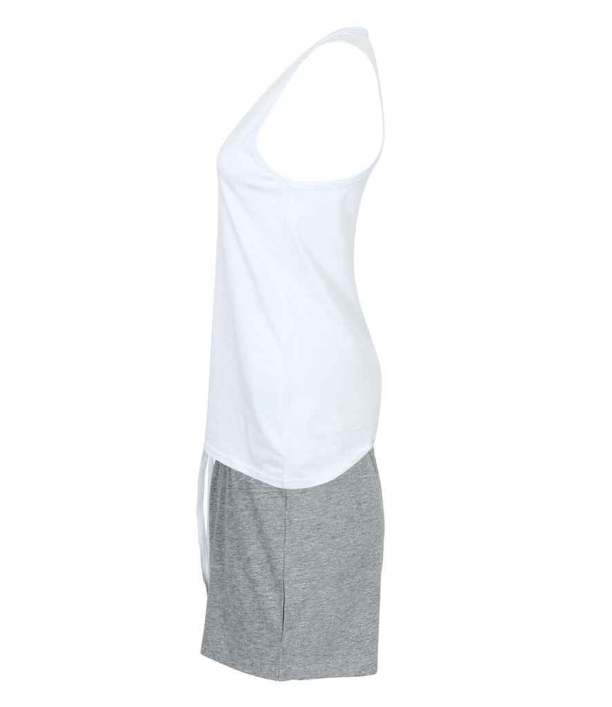 Towel City Short PJ's in a Bag - White/Heather Grey