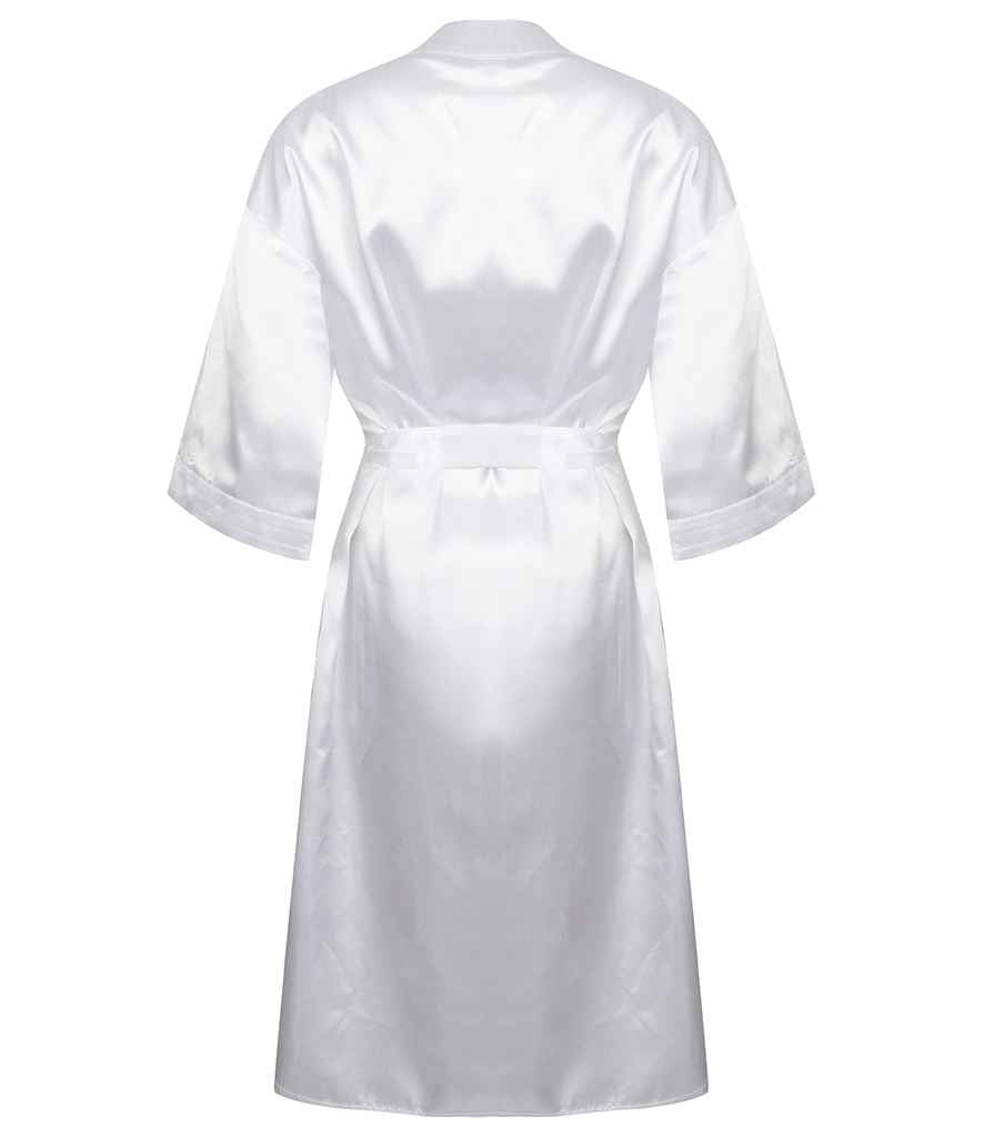 Towel City Ladies Satin Robe - White