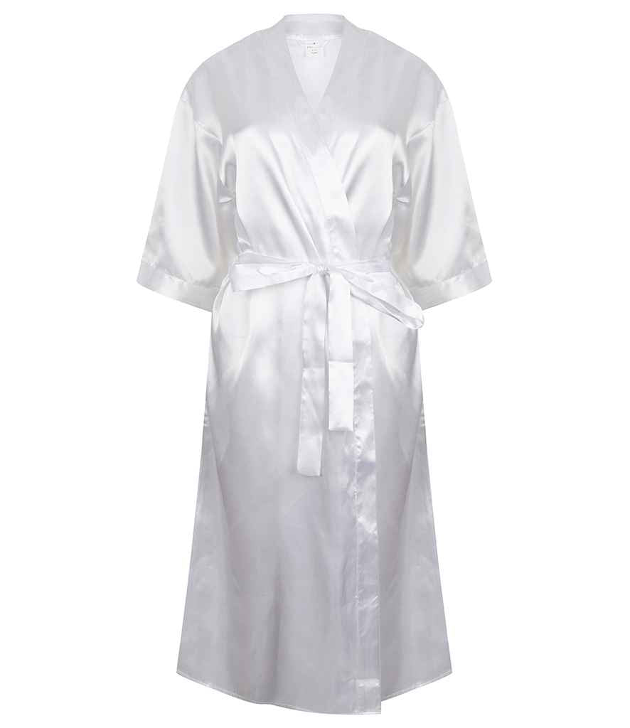 Towel City Ladies Satin Robe - White