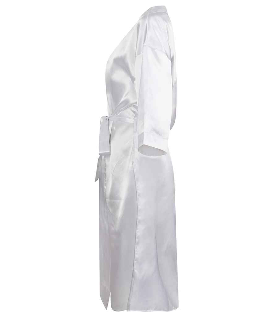Towel City Ladies Satin Robe - White