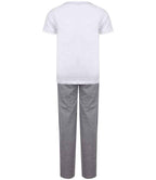Towel City Kids Long PJ's - White/Heather Grey