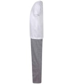 Towel City Kids Long PJ's - White/Heather Grey