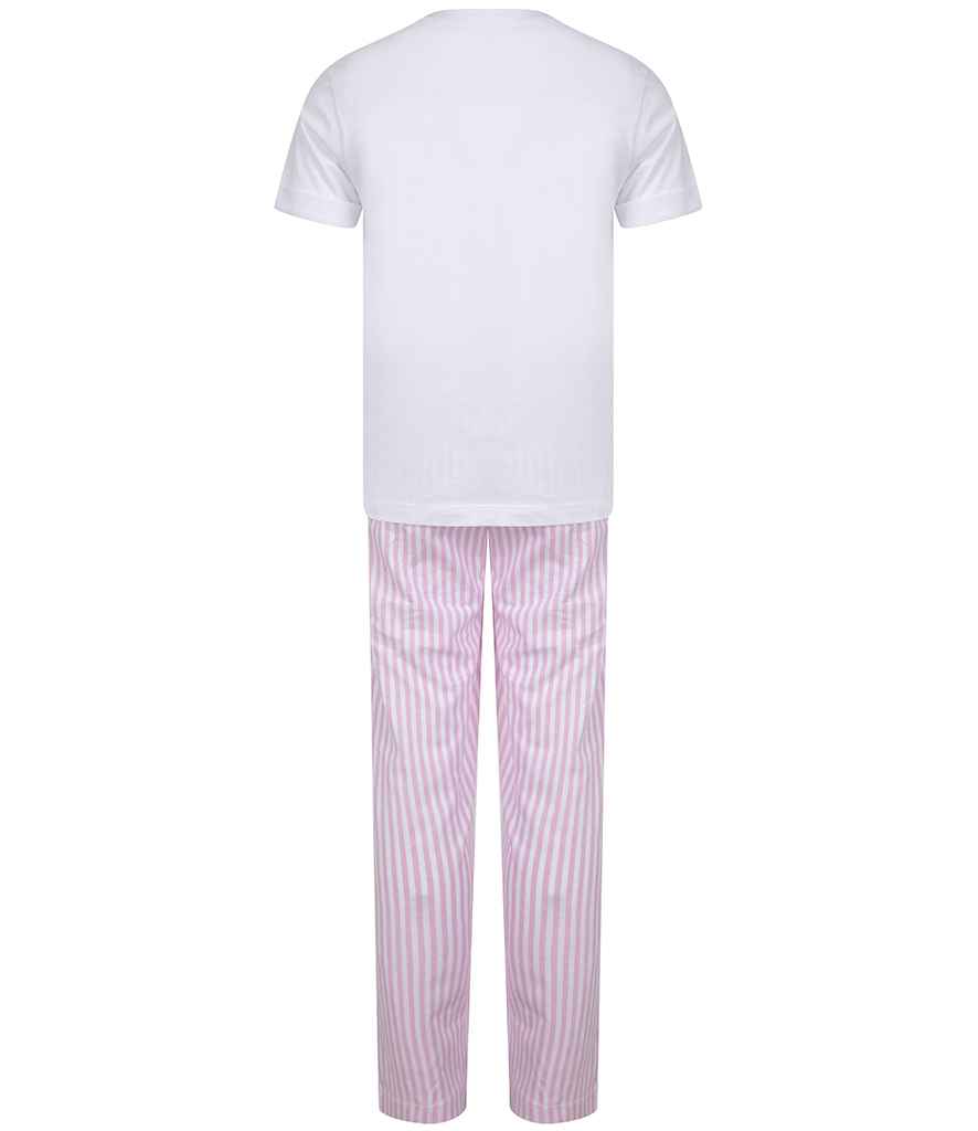 Towel City Kids Long PJ's - White/Pink