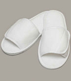 Towel City Open Toe Slippers - White