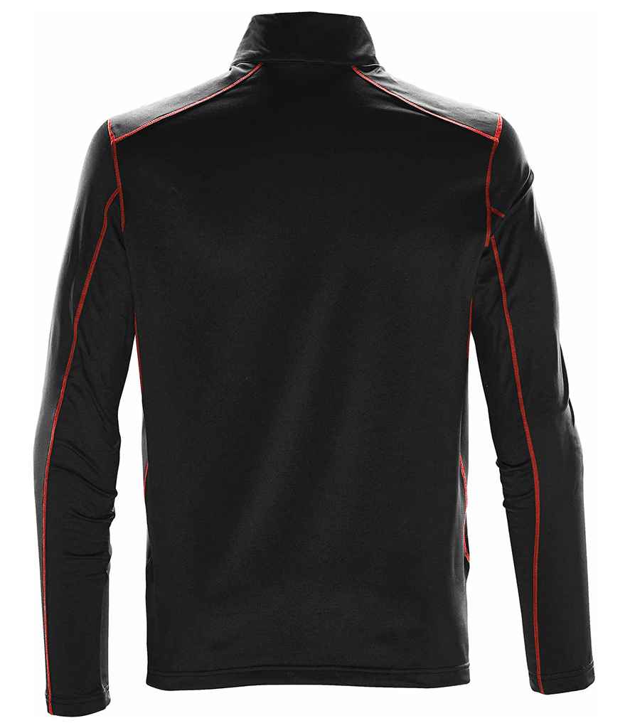 Stormtech Pulse Fleece Pullover Zip Neck Top - Black/Bright Red