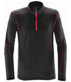Stormtech Pulse Fleece Pullover Zip Neck Top - Black/Bright Red