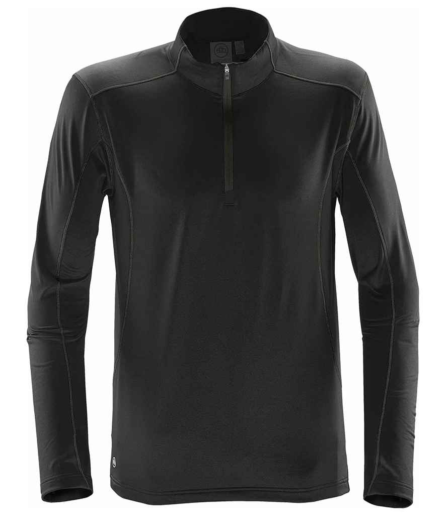 Stormtech Pulse Fleece Pullover Zip Neck Top - Black/Carbon