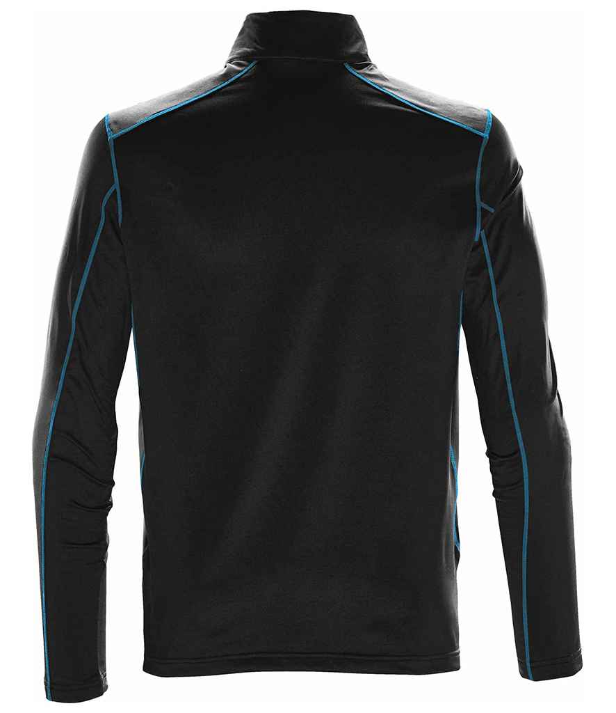 Stormtech Pulse Fleece Pullover Zip Neck Top - Black/Electric Blue