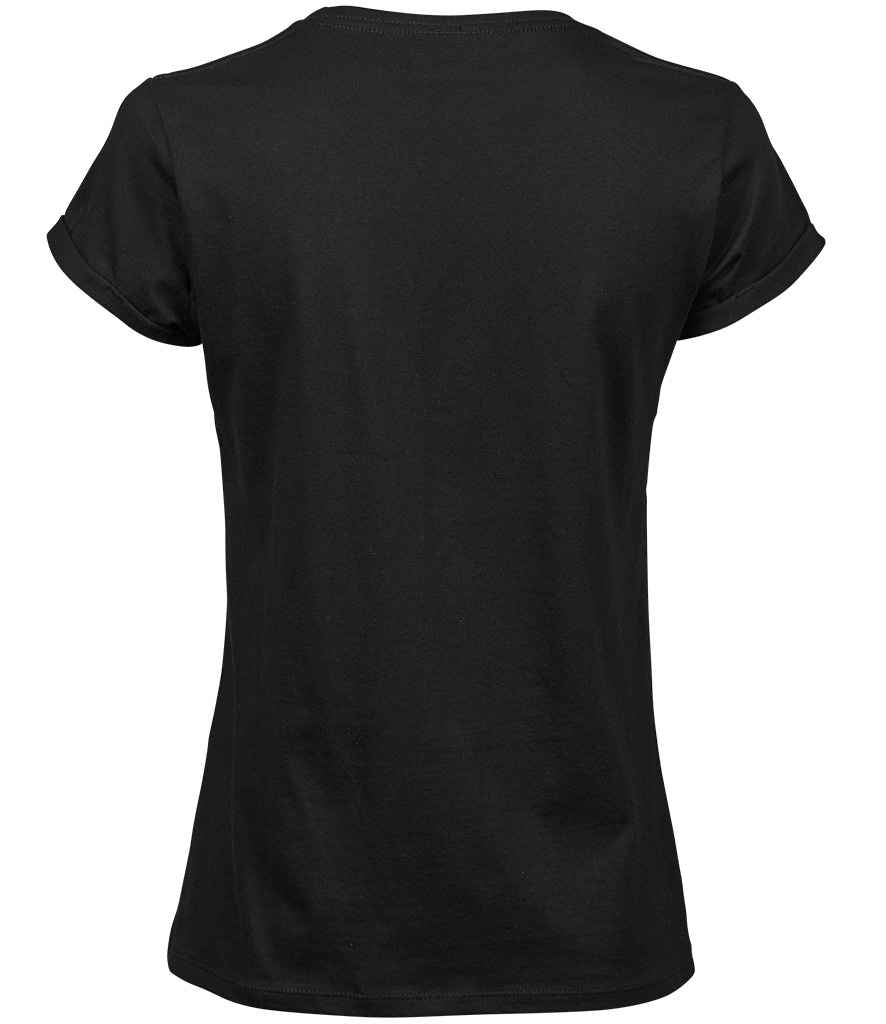 Tee Jays Ladies Roll-Up T-Shirt - Black