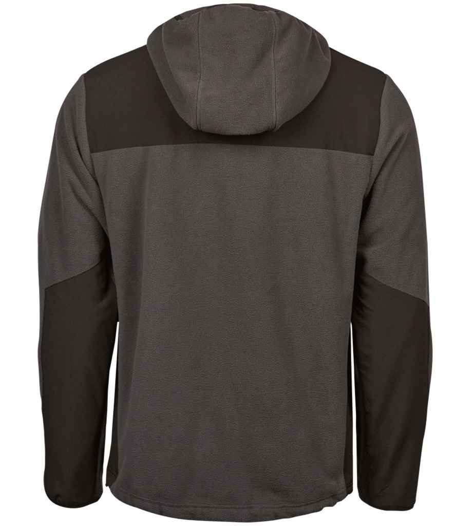 Tee Jays Mountain Hooded Fleece Jacket - Asphalt/Black