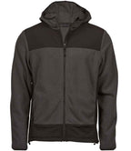 Tee Jays Mountain Hooded Fleece Jacket - Asphalt/Black