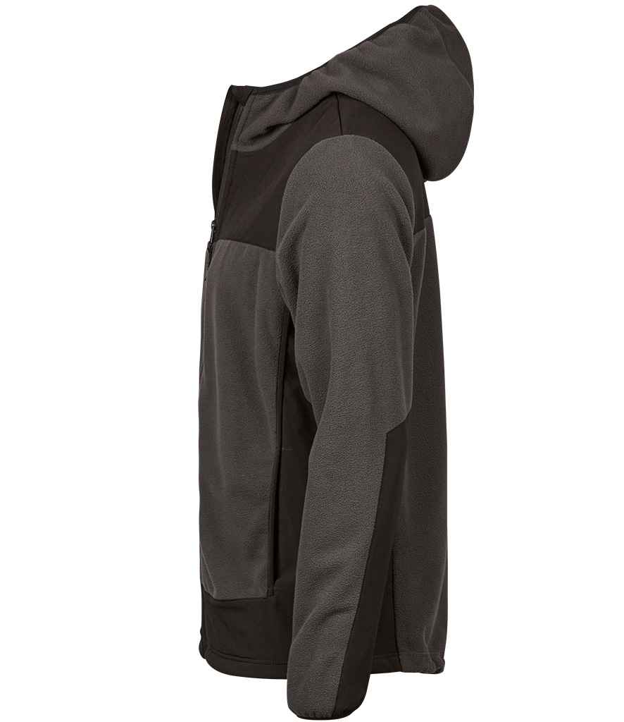 Tee Jays Mountain Hooded Fleece Jacket - Asphalt/Black
