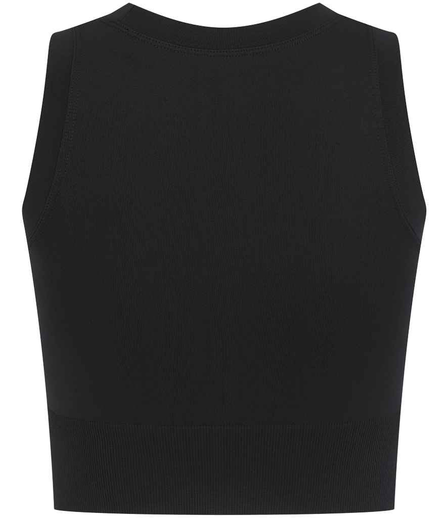 Tombo Ladies Cropped Tank Top - Black