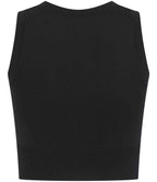Tombo Ladies Cropped Tank Top - Black