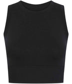 Tombo Ladies Cropped Tank Top - Black