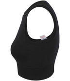 Tombo Ladies Cropped Tank Top - Black