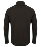 Tombo Long Sleeve Zip Neck Performance Top - Black