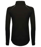 Tombo Ladies Long Sleeve Zip Neck Performance Top - Black