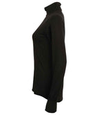 Tombo Ladies Long Sleeve Zip Neck Performance Top - Black