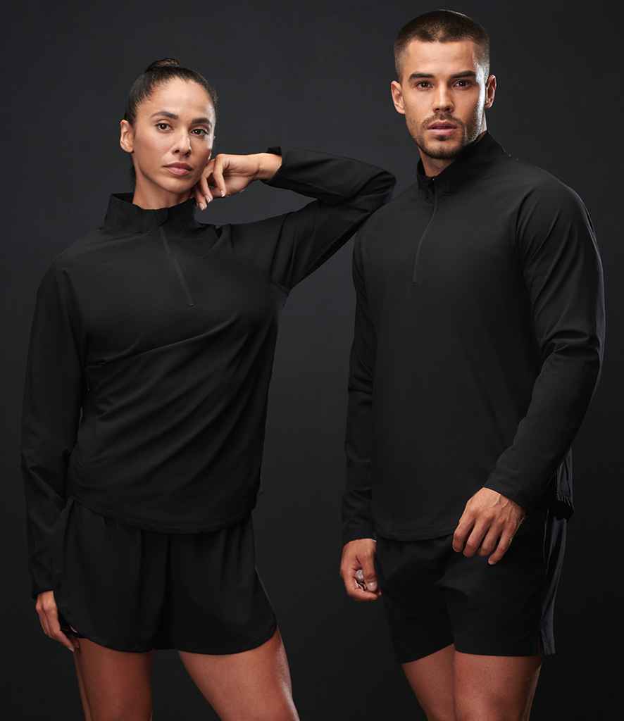 Tombo Technical 1/4 Zip Top - Black