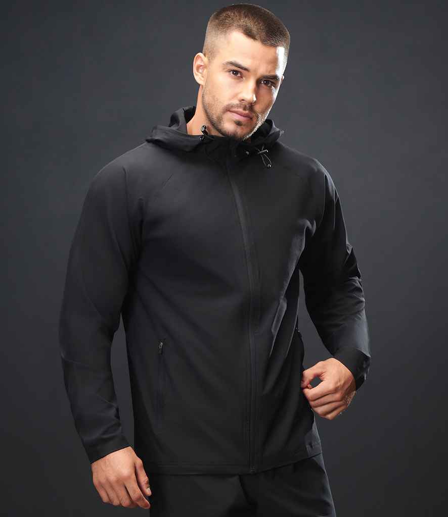 Tombo Unisex Technical Zip Through Hoodie - Black