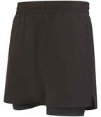 Tombo Double Layer Sports Shorts - Black/Black
