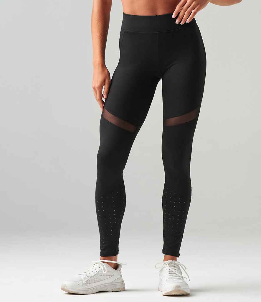 Tombo Ladies Panelled Leggings - Black