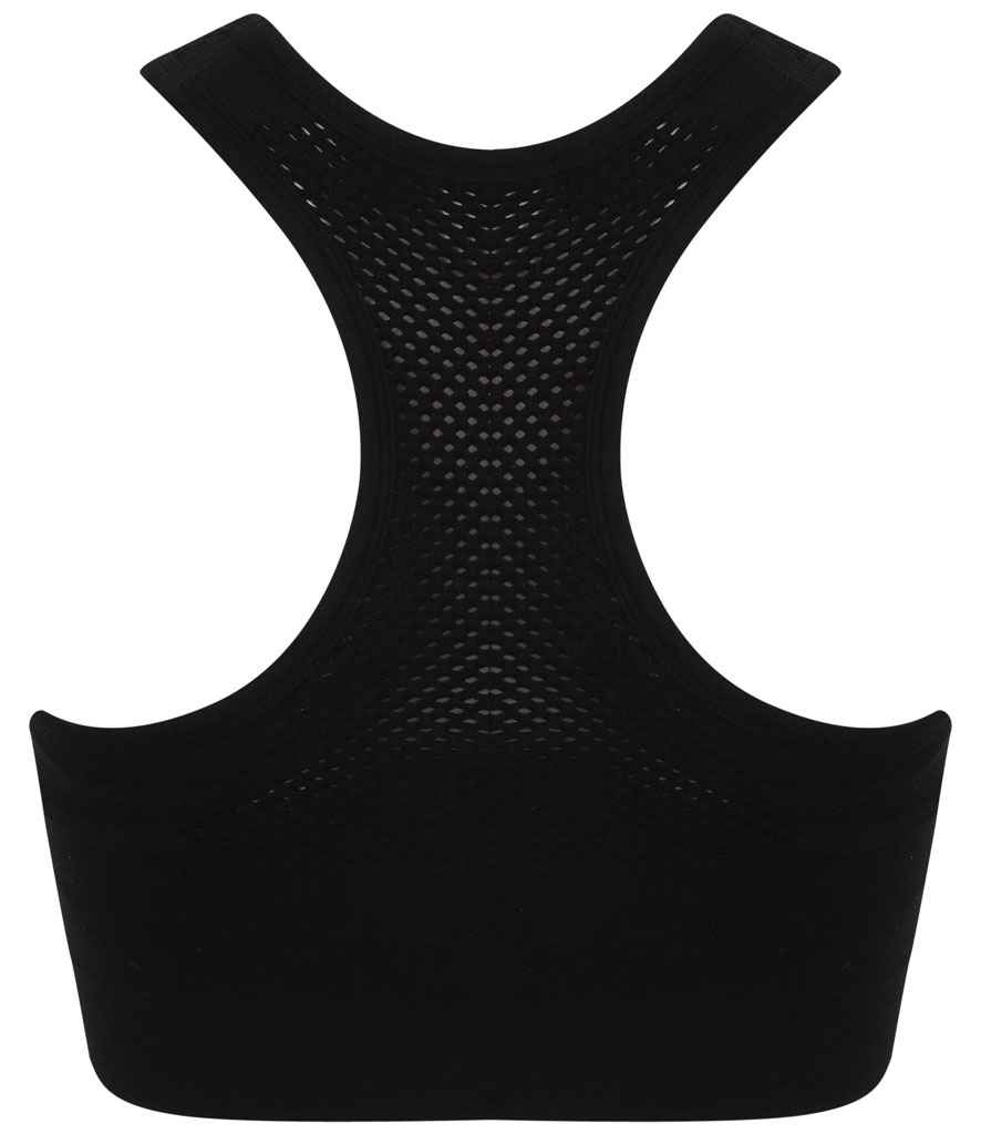 Tombo Ladies Seamless Crop Top - Black