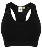 Tombo Ladies Seamless Crop Top - Black