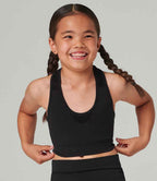 Tombo Kids Seamless Crop Top - Black