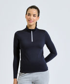 Women's TriDri® recycled long sleeve brushed back ¼ zip