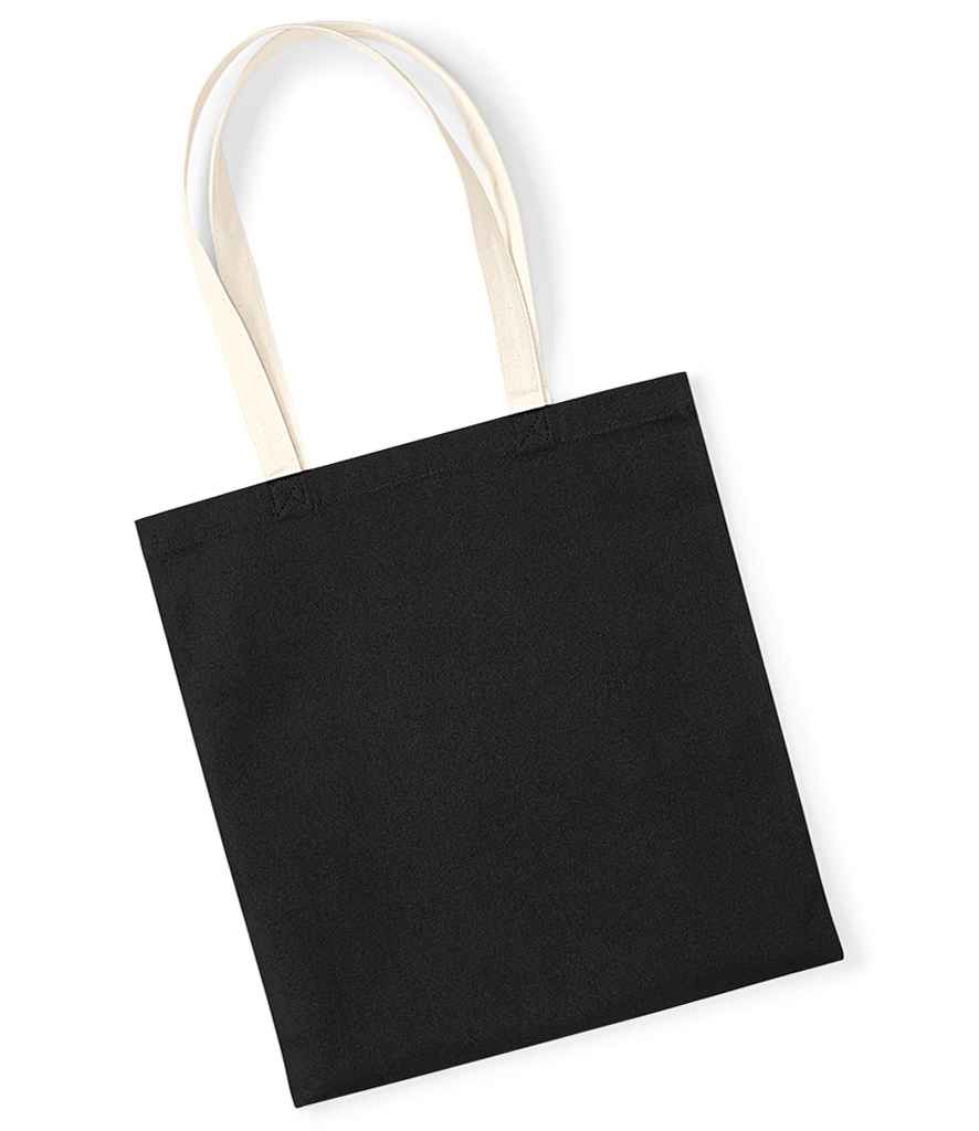 Westford Mill EarthAware® Organic Bag For Life - Contrast Handles - Black/Natural