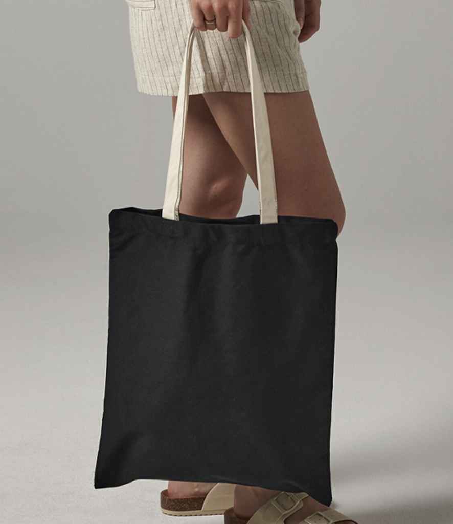 Westford Mill EarthAware® Organic Bag For Life - Contrast Handles - Black/Natural