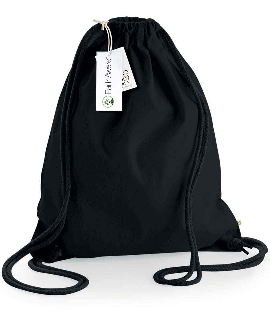 Westford Mill EarthAware® Organic Gymsac - Black/Black