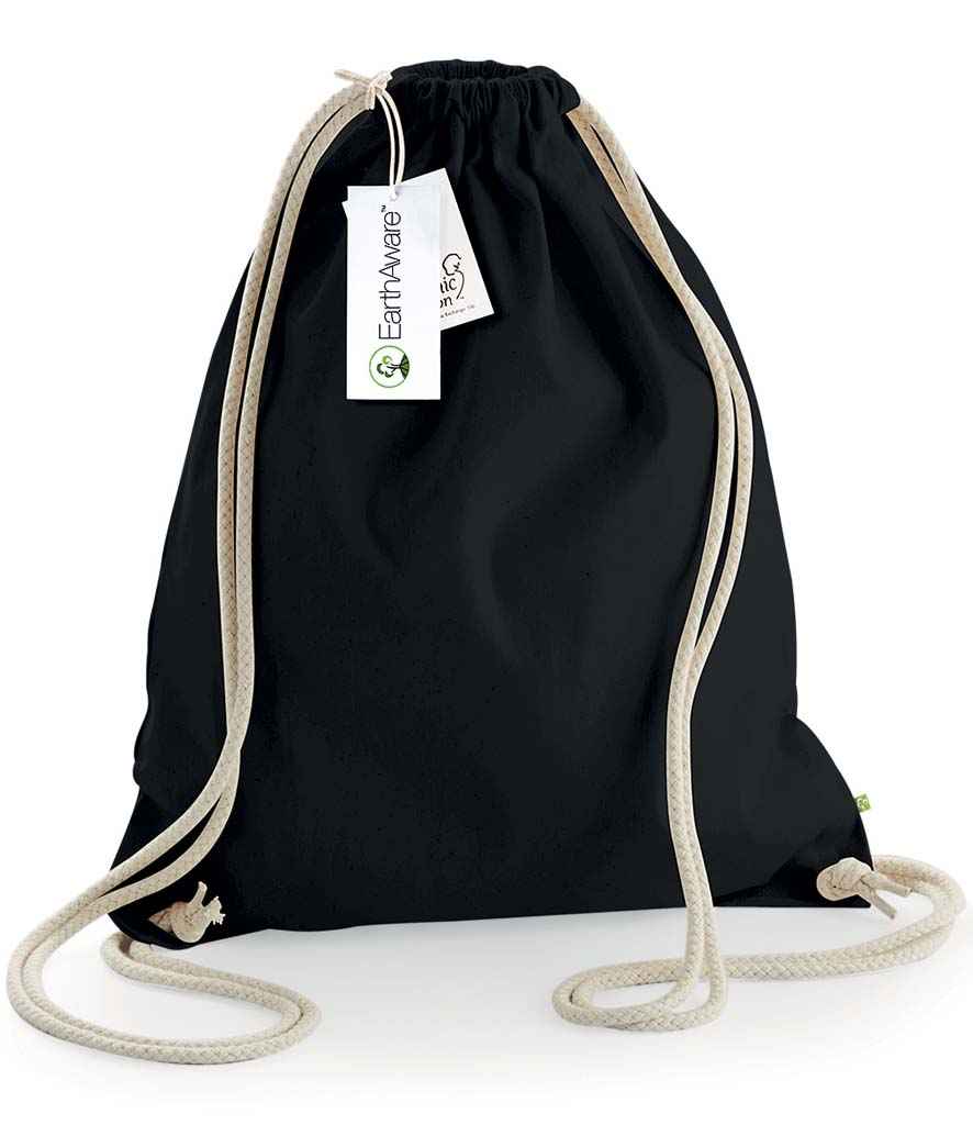 Westford Mill EarthAware® Organic Gymsac - Black/Natural
