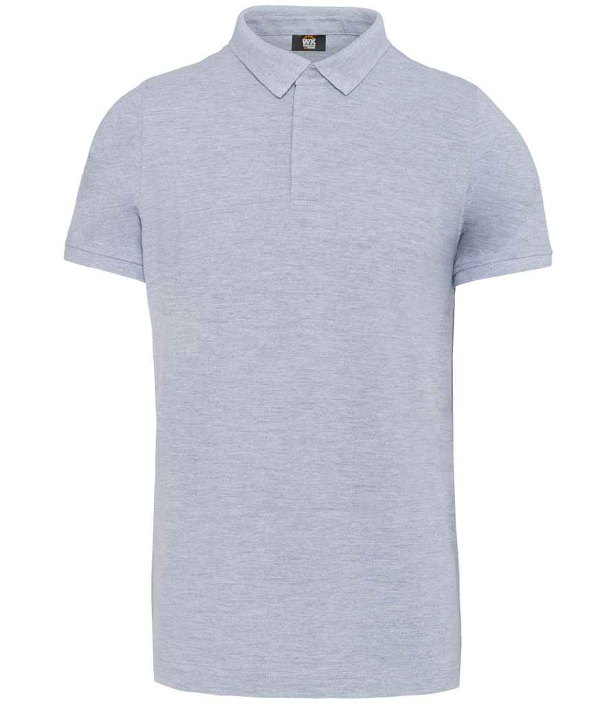 WK Designed to Work Stud Piqué Polo Shirt - Oxford Grey