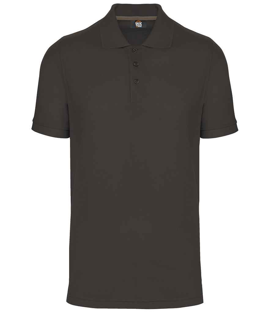 WK Designed to Work Anti-Bacterial Piqué Polo Shirt - Dark Grey