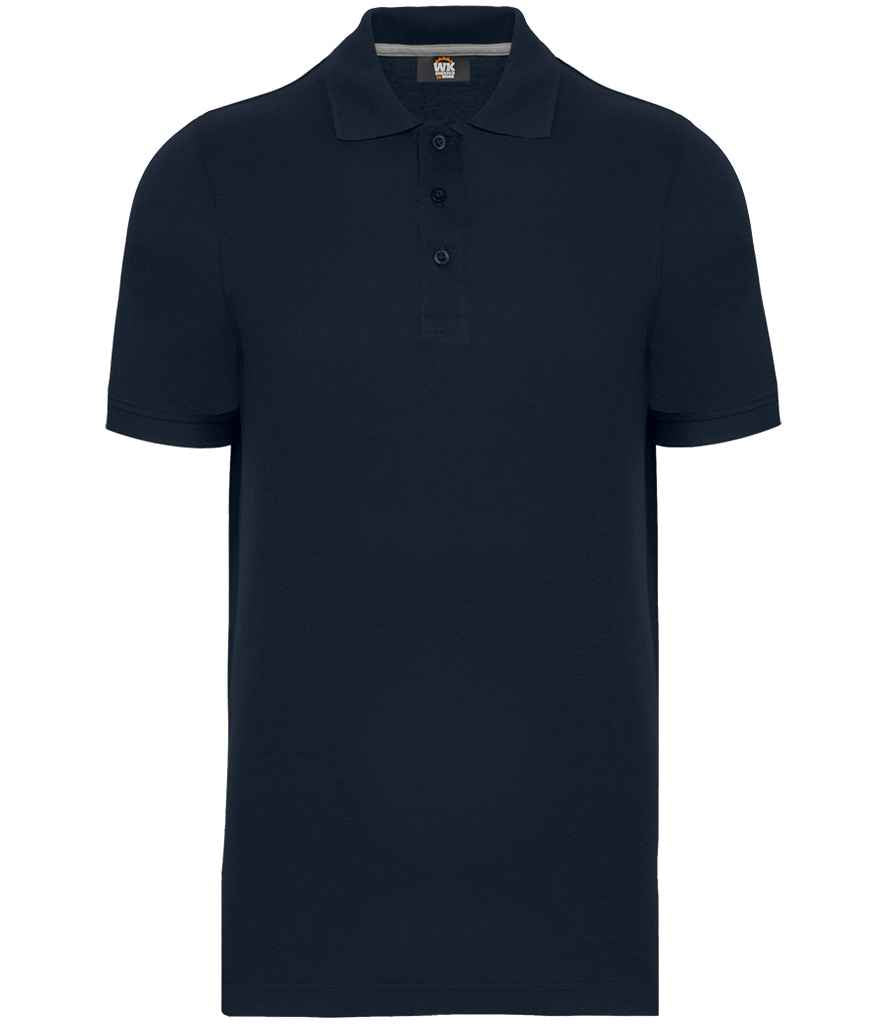 WK Designed to Work Anti-Bacterial Piqué Polo Shirt - Navy