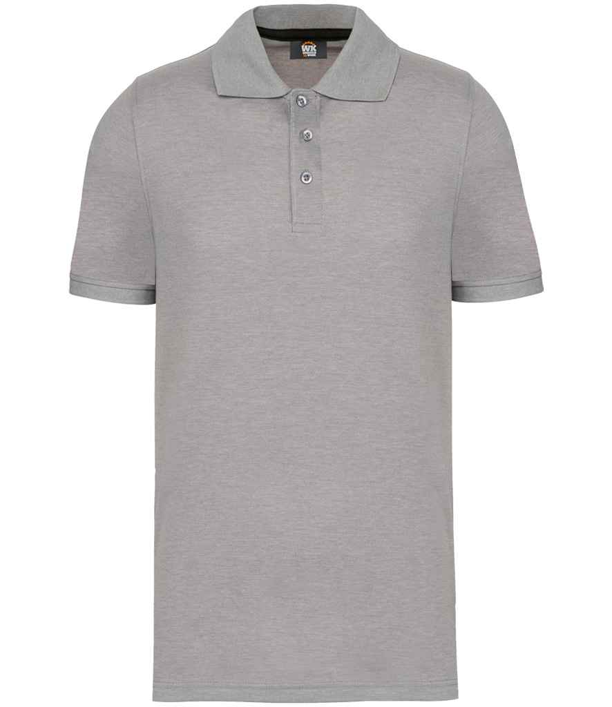WK Designed to Work Anti-Bacterial Piqué Polo Shirt - Oxford Grey